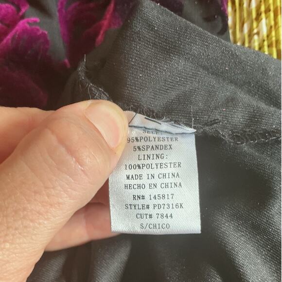 Fashion Nova Womens Velvet Burnout Dress Size Small Burgundy Whimsigoth HOCO - Picture 9 of 11